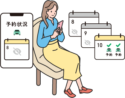 何日も先の予約を確保する